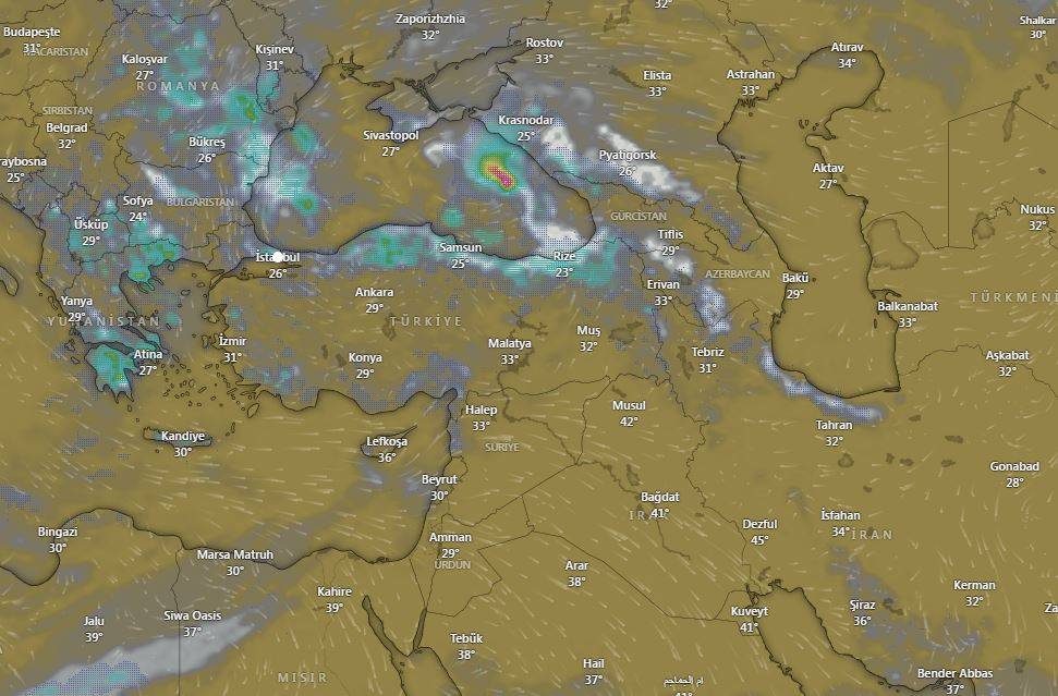 Meteoroloji'den Kastamonu, Çorum ve Çankırı'nın kuzeyi için sağanak uyarısı 16